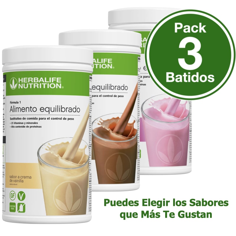 Paquete Batido Fórmula 1 x 3